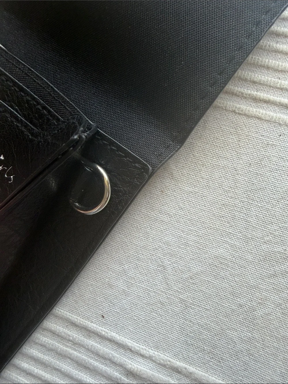 Save The Girls Black Crossbody Phone Pouch with Silver Clip
